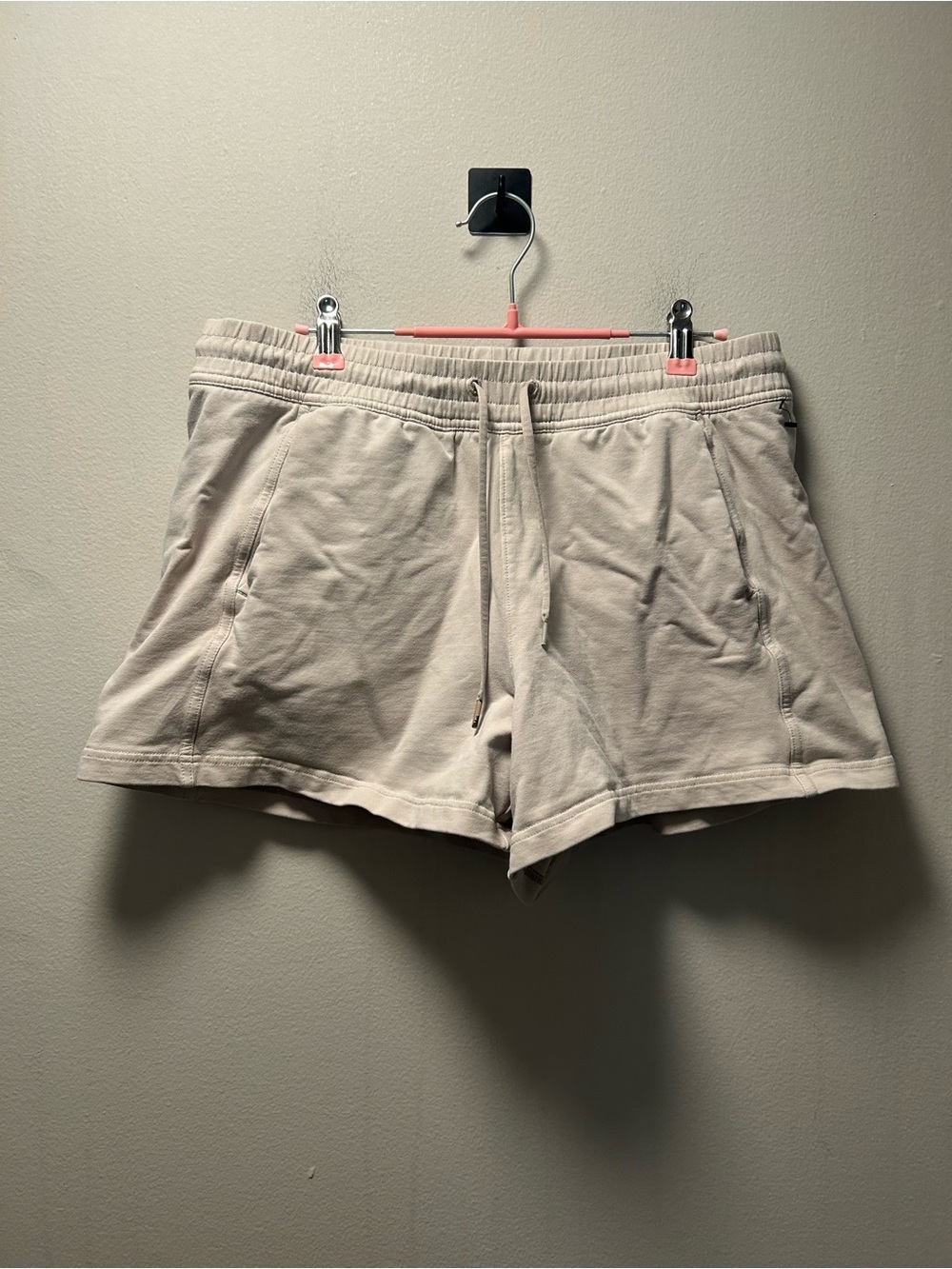Athleta Light Beige Drawstring Athletic Shorts